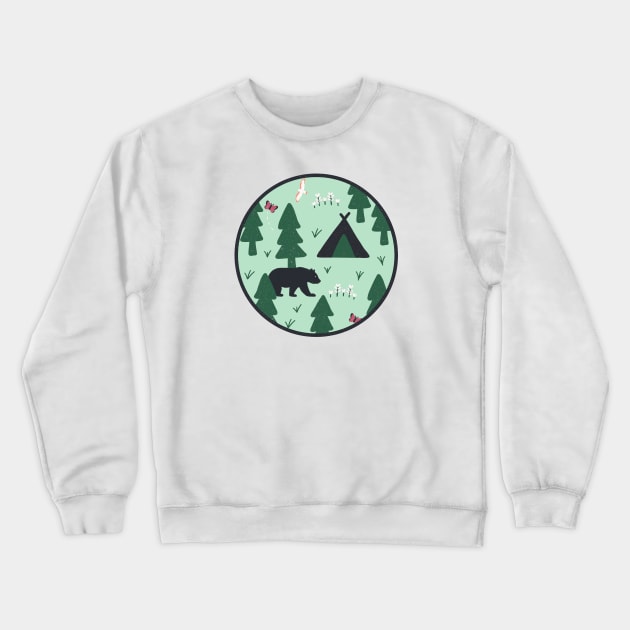 True North (Hunter & Mint) Crewneck Sweatshirt by Cascade Patterns